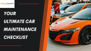 Your Ultimate Car Maintenance Checklist