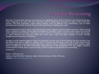 Septage Receiving