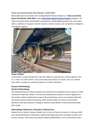 India Locomotive Brake Disk Market