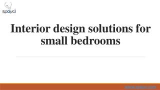 Interior design solutions for small bedrooms