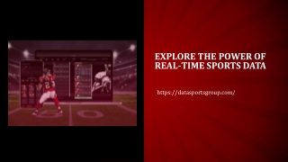 Explore the power of Real-Time Sports Data