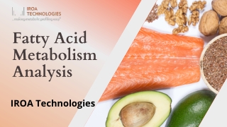 Fatty Acid Metabolism Analysis With IROA Technologies