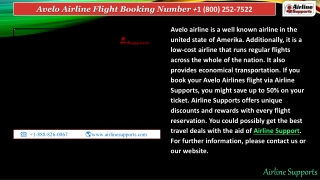 Avelo Airline Flight Booking Number  1-888-826-0067