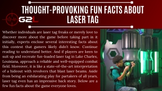 Thought-Provoking Fun Facts About Laser Tag