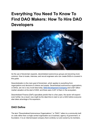 Everything You Need To Know To Find DAO Makers_ How To Hire DAO Developers