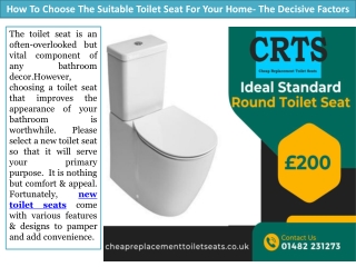 How To Choose The Suitable Toilet Seat For Your Home- The Decisive Factors