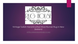 Vintage Turkish Hand-Knotted Wool Runner Rug in New Zealand