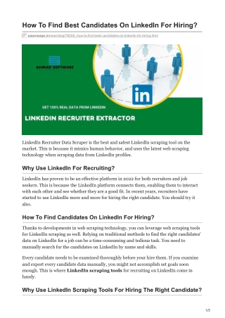 1How To Find Best Candidates On LinkedIn For Hiring