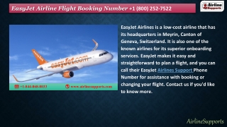 EasyJet Airline Flight Booking Number  1-888-826-0067