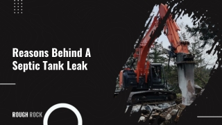Reasons Behind A Septic Tank Leak