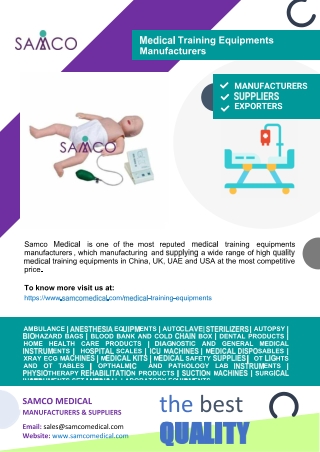 Medical Training Equipments Manufacturers