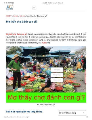Mơ thấy chợ đánh con gì_ - Kubet Ab