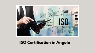 ISO Certification in Angola