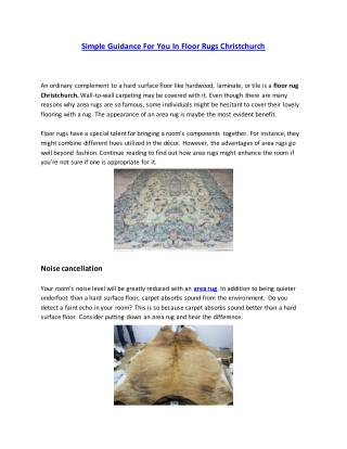 Simple Guidance For You In Floor Rugs Christchurch