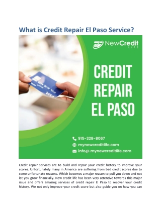 What is Credit Repair El Paso Service