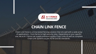 CHAIN LINK FENCE