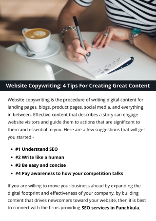 Website Copywriting: 4 Tips for Creating Great Content