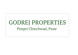 Godrej Properties Pimpri Chinchwad Pune E Brochure