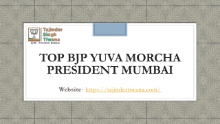 Top BJP Yuva Morcha President Mumbai