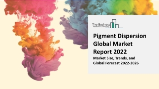 Pigment Dispersion Market Forecast To 2031 : Trends, Segmentation, Product Type