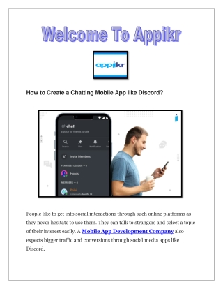A Mobile App Development Company to build an app like Discord