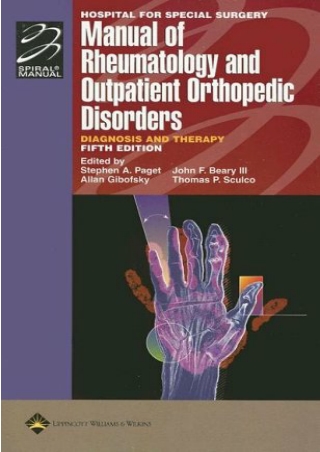 EPUB Hospital for Special Surgery Manual of Rheumatology and Outpatient