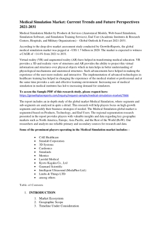 Medical Simulation Market