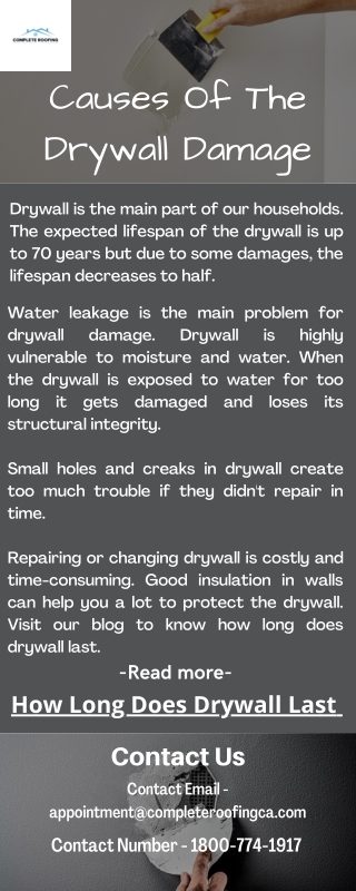 Causes Of The Drywall Damage
