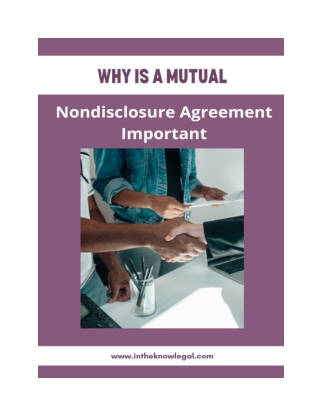 Why is a mutual nondisclosure agreement important_