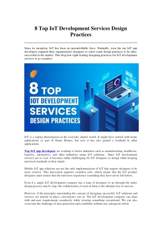 8 Top IoT Development Services Design Practices