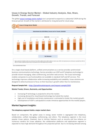 Ucaas in Energy Sector Market