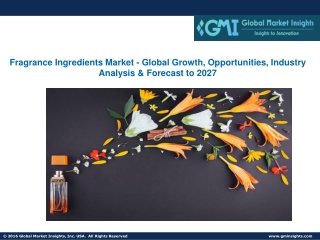 Fragrance Ingredients Market - Global Growth, Opportunities, Industry Analysis