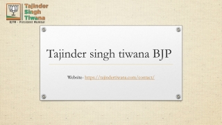 Tajinder singh tiwana BJP
