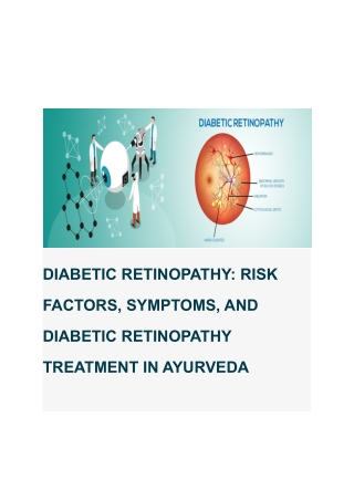 Diabetic Retinopathy Treatment In Ayurveda