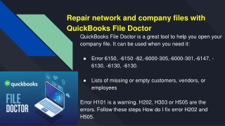 QuickBooks File Doctor PPT