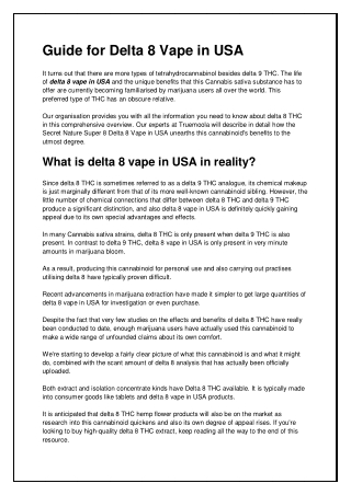 Buy Delta 8 Vape in USA at Truemoola