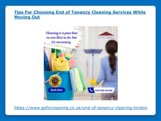 Tips For Choosing End of Tenancy Cleaning Services While Moving Out