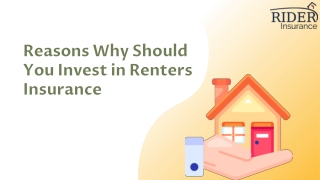 Reasons Why Should You Invest in Renters Insurance