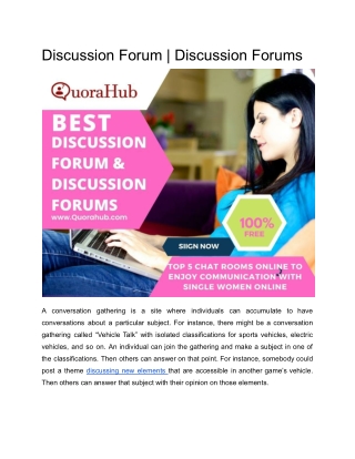 Discussion Forum OR Discussion Forums in USA ,UK ,CANADA