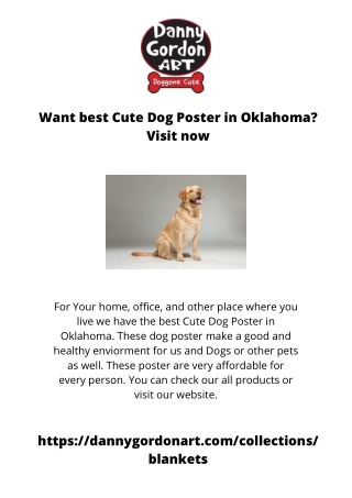 Want best Cute Dog Poster in Oklahoma Visit now