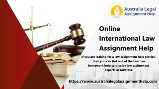 Online International Law Assignment Help