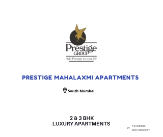 Prestige Mahalaxmi Apartments South Mumbai Brochure