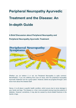 Peripheral Neuropathy Ayurvedic Treatment and the Disease An In depth Guide