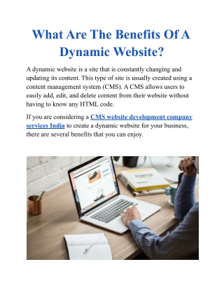 What Are The Benefits Of A Dynamic Website