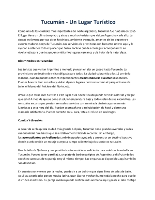 Tucumán - Un Lugar Turístico