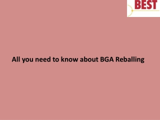 All you need to know about BGA Reballing