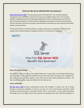 Get Ready for Microsoft SQL Server 2022