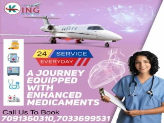 King Air Ambulance Service in Varanasi with innovative ICU Setup