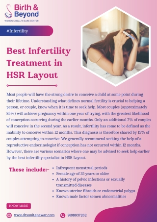 Infertility Treatment - Infertility Specialist in HSR Layout - Dr. Sunita Pawar