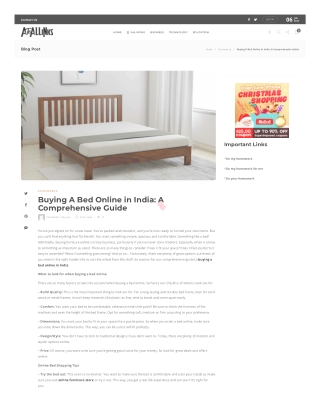 Buying A Bed Online in India: A Comprehensive Guide